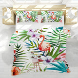 Flamingo Tropics Reversible Bed Cover Set