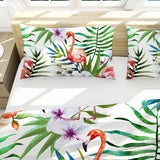 Flamingo Tropics Reversible Bed Cover Set