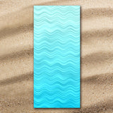 Waves of Blue Jumbo Beach Towel