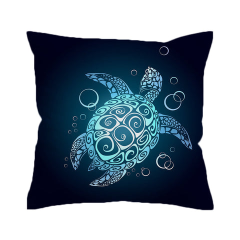 Black Turtle Twist Cushion Cover