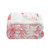 Red Coral Wonders Bedspread Blanket