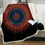 Red Mandala Soft Sherpa Blanket