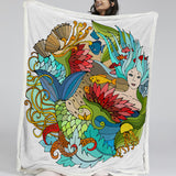 The Happy Mermaid Soft Sherpa Blanket