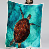 Sea Turtle Vibes Bedspread Blanket