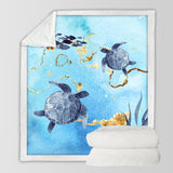 Golden Sea Turtle Bay Bedspread Blanket