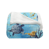 Golden Sea Turtle Bay Bedspread Blanket