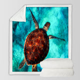 Sea Turtle Vibes Bedspread Blanket