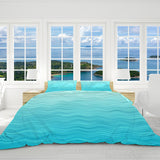 Waves of Blue Reversible Bed Cover Set