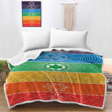 Chakra Yoga Soft Sherpa Blanket