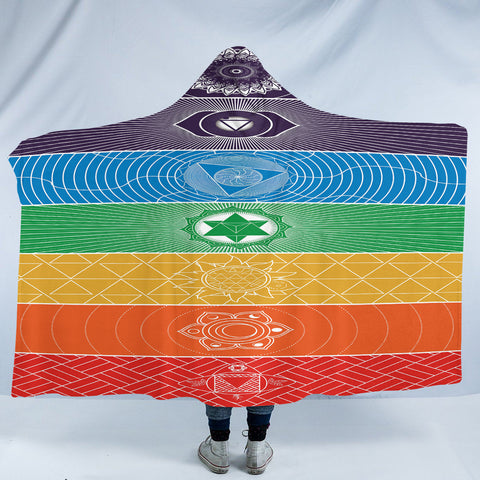 Chakra Yoga Cosy Hooded Blanket