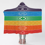 Chakra Yoga Cosy Hooded Blanket