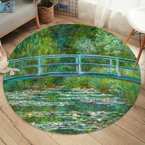 Claude Monet Water Liliy Pond Round Floor Mat