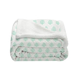 Coral Mint Soft Sherpa Blanket