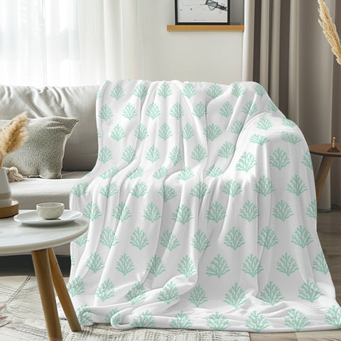 Cotal Mint Flannel Fleece Blanket