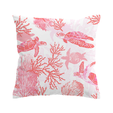 Red Coral Wonders Cushion Cover