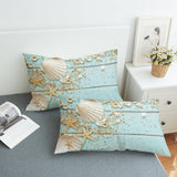 Coastal cotton doona cover set - design view 2