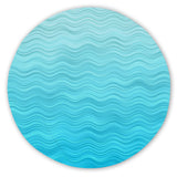 Waves of Blue Round Floor Mat