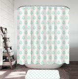 Coral Mint Shower Curtain