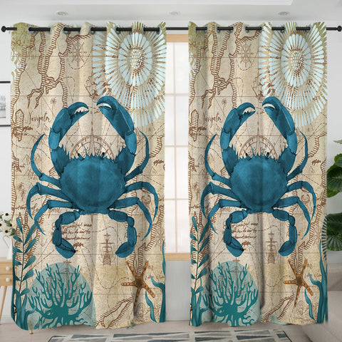 Crab Love Blackout Curtains
