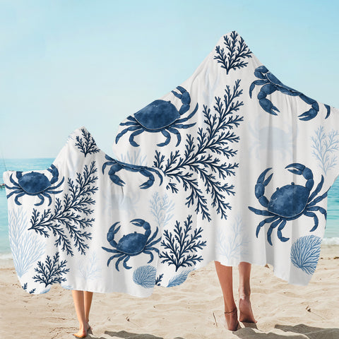 Sea Crab Wonders Hooded Towel