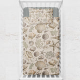 Brown Seashells Cot Bedding