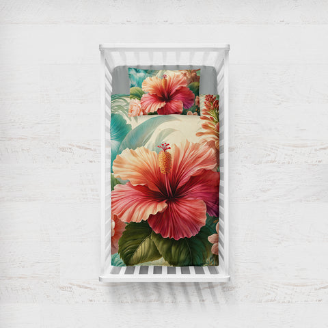 Hibiscus Flower Cot Bedding