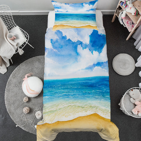 Beach Painting Toddler Bed Set