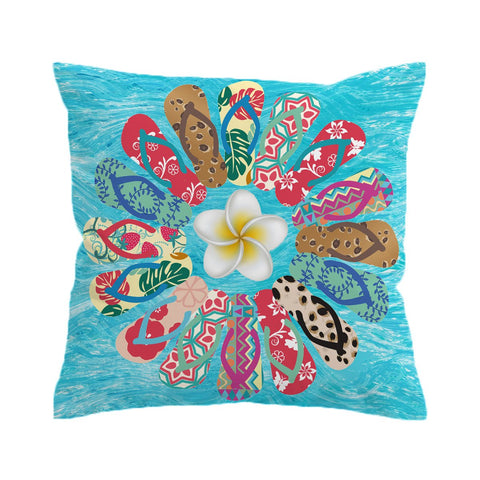 The Flip Flop Flower Outdoor Cushion Cover