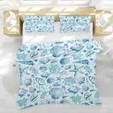 Blue Seashells Quilt Cover Set