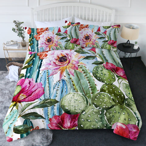 Colourful Cacti New Quilt Set