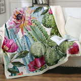 Colourful Cacti Bedspread Blanket