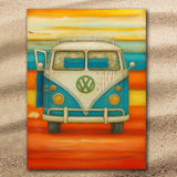 Vee Dub Sunset Jumbo Beach Towel