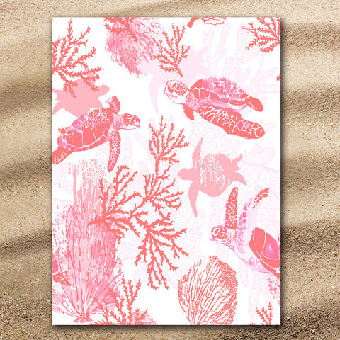 Red Coral Wonders Jumbo Towel