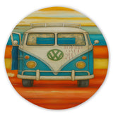 Vee Dub Sunset Round Floor Mat
