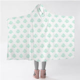 Coral Mint Hooded Blanket