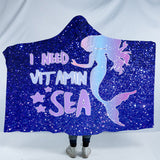 i Need Vitamin Sea Cosy Hooded Blanket