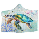 Dreamy Sea Turtle Cosy Hooded Blanket