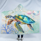 Dreamy Sea Turtle Cosy Hooded Blanket