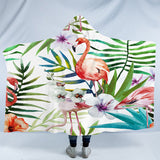 Flamingo Tropics Cosy Hooded Blanket