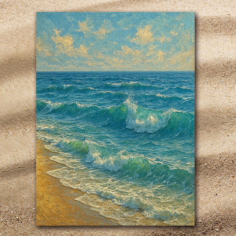 Ocean Painting Jumbo Towel