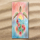 Sea Turtle Sunrise Jumbo Towel