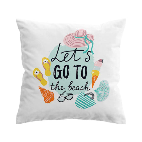 Let's Go to the Beach Outdoor Cushion Cover