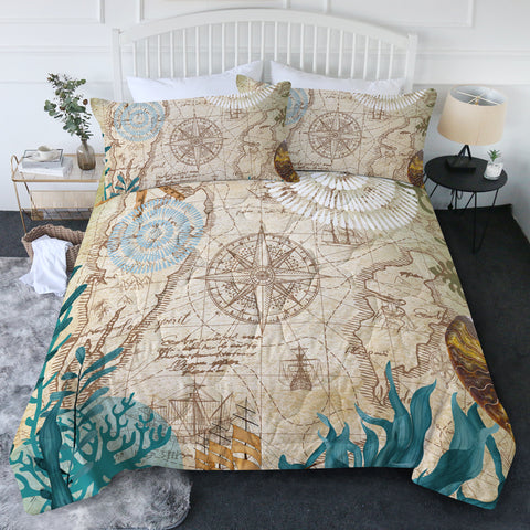 Nautical Chart New Quilt Set