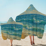 Ocean Painting Hooded Towel
