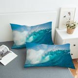 Ocean Wave Reversible Bed Cover Set