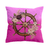 Pink Flowery Helm Outdoor Cushion Cover