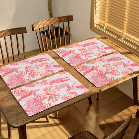 Red Coral Wonders Table Placemat