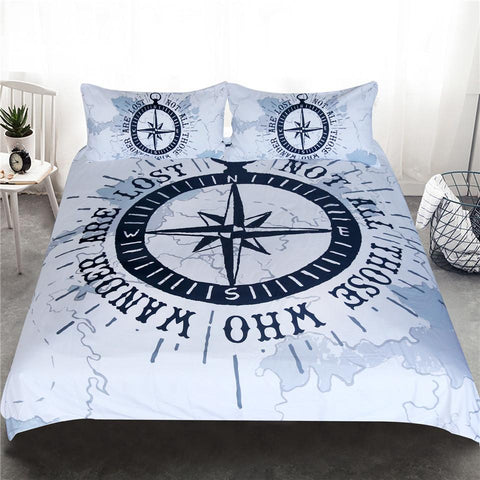 The Ocean Wanderer cotton doona cover set - design view 1