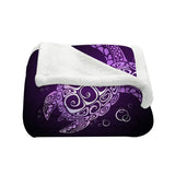 The Purple Turtle Twist Soft Sherpa Blanket