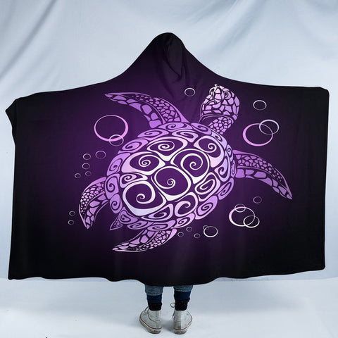 The Purple Turtle Twist Hooded Blanket